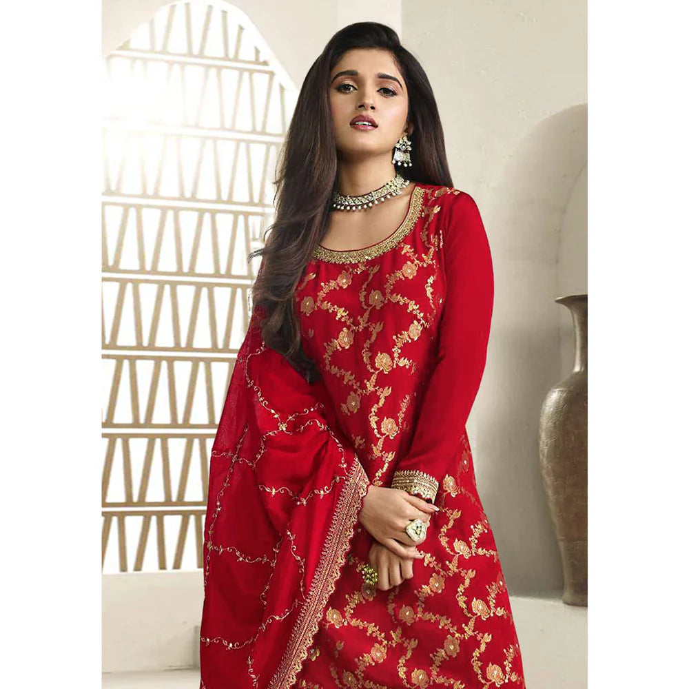 Nargis Kadhwa Banarasi Silk Suit Set