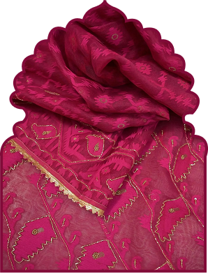 Pink handcrafted fabric